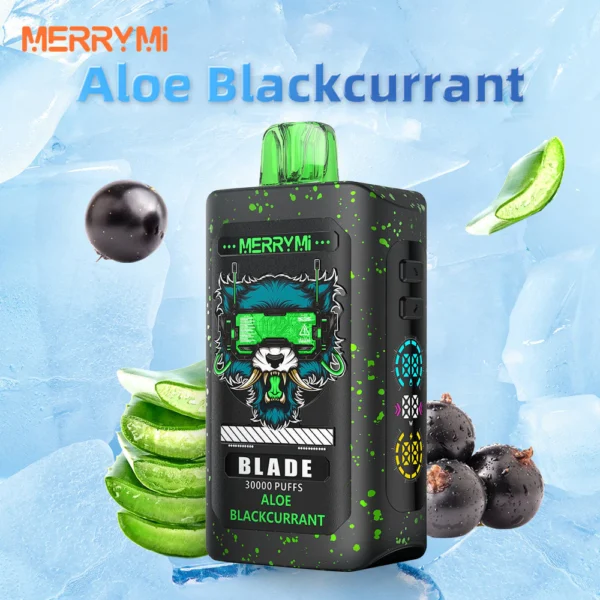 Jednorazowy e-papieros Blade 30K smak Aloe Blackcurrant (aloes z czarną porzeczką).