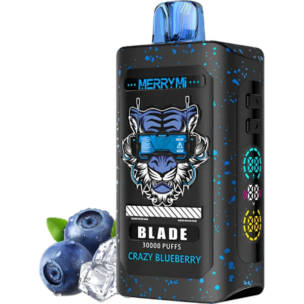 Jednorazowy e-papieros Blade 30K smak Crazy Blueberry (intensywna borówka).