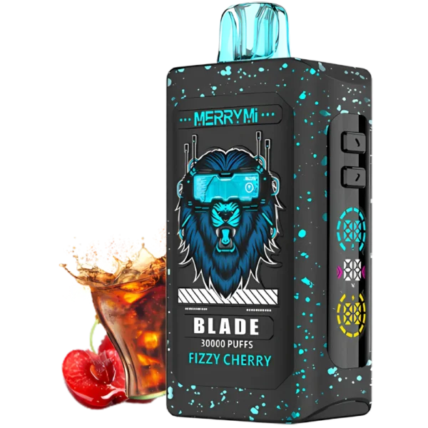 Jednorazowy e-papieros Blade 30K smak Fizzy Cherry (gazowana wiśnia).