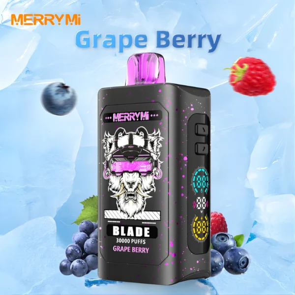 Jednorazowy e-papieros Blade 30K smak Grape Berry (winogrono z jagodami).