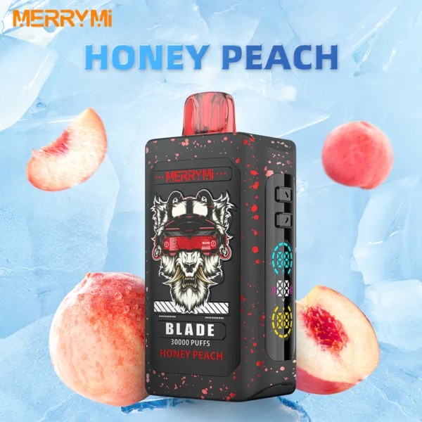 Jednorazowy e-papieros Blade 30K smak Honey Peach (miodowa brzoskwinia).