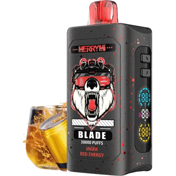 Jednorazowy e-papieros Blade 30K smak Jager Red Energy (ziołowy energetyk).