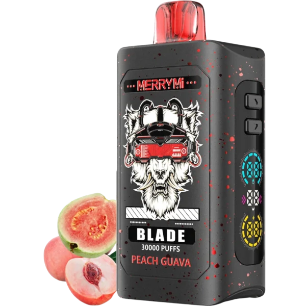 Jednorazowy e-papieros Blade 30K smak Peach Guava (brzoskwinia i gujawa).