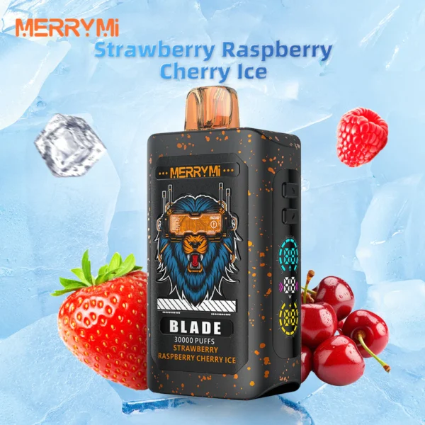 Jednorazowy e-papieros Blade 30K smak Strawberry Raspberry Cherry Ice.
