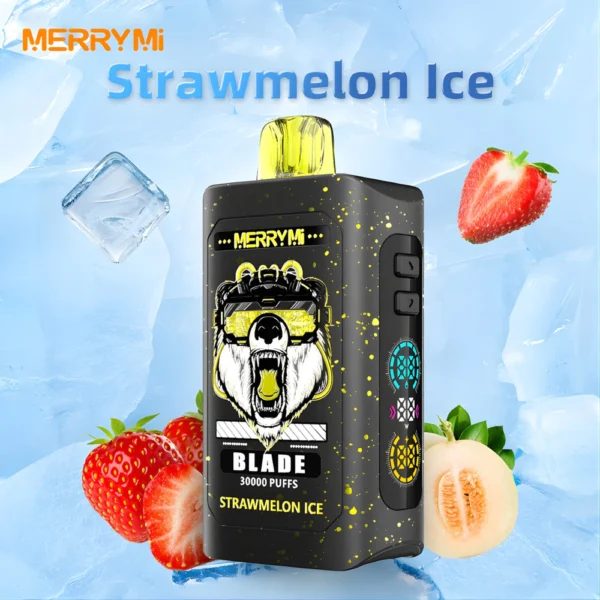 Jednorazowy e-papieros Blade 30K smak Strawmelon Ice (truskawka, arbuz, lód).