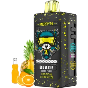 Jednorazowy e-papieros Blade 30K smak Tropical Citrus Fizz (musujące owoce tropikalne).
