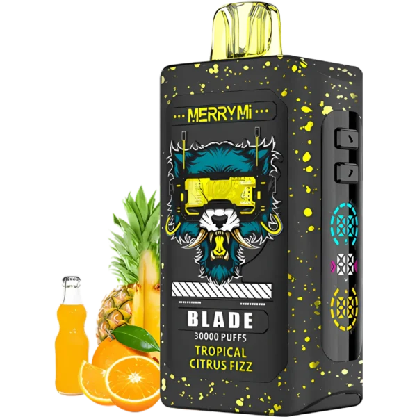 Jednorazowy e-papieros Blade 30K smak Tropical Citrus Fizz (musujące owoce tropikalne).