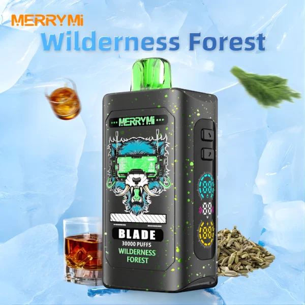 Jednorazowy e-papieros Blade 30K smak Wilderness Forest (leśna gęstwina).