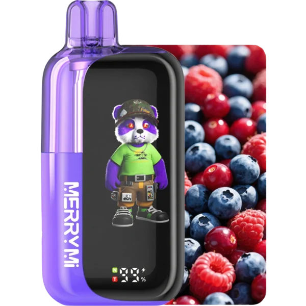 Jednorazowy e-papieros Panda-X 40K smak Blueberry Raspberry Cherry (borówka, malina, wiśnia).