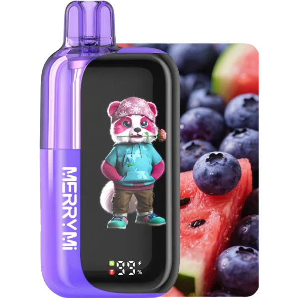 Jednorazowy e-papieros Panda-X 40K smak Blueberry Watermelon (borówka z arbuzem).