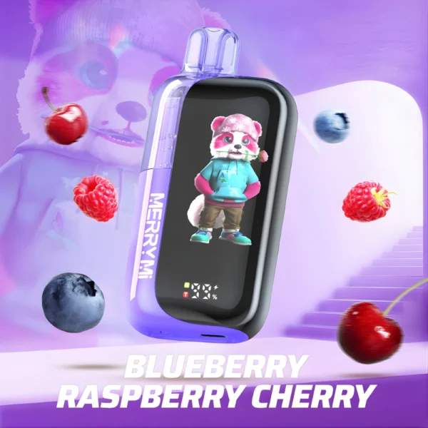 Jednorazowy e-papieros Panda-X 40K smak Blueberry Raspberry Cherry (borówka, malina, wiśnia).