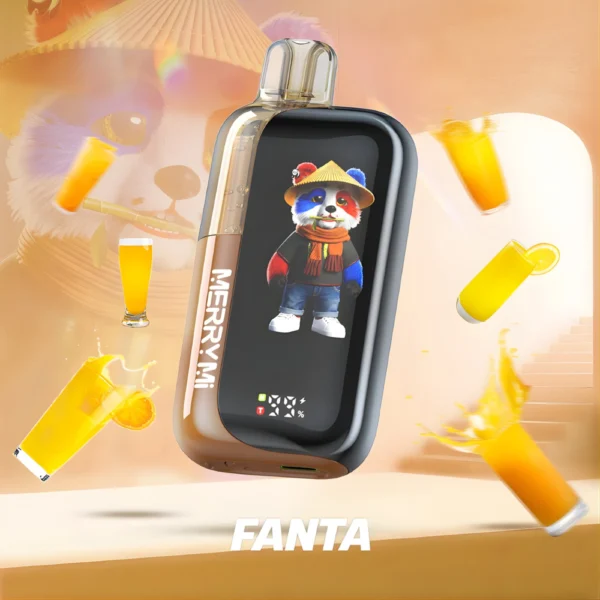 Jednorazowy e-papieros Panda-X 40K smak Fanta (pomarańczowy napój).
