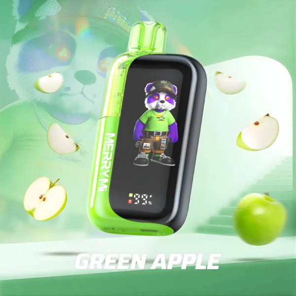Jednorazowy e-papieros Panda-X 40K smak Green Apple (zielone jabłko).