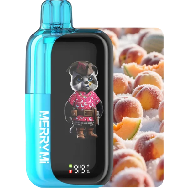 Jednorazowy e-papieros Panda-X 40K smak Iced Peach Melon (brzoskwinia, melon, lód).