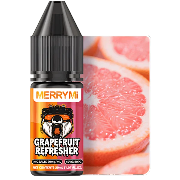 E-liquid Grapefruit Refresher 30ml o mocy 5%. Orzeźwiający cytrusowy płyn do e-papierosa o smaku grejpfruta.