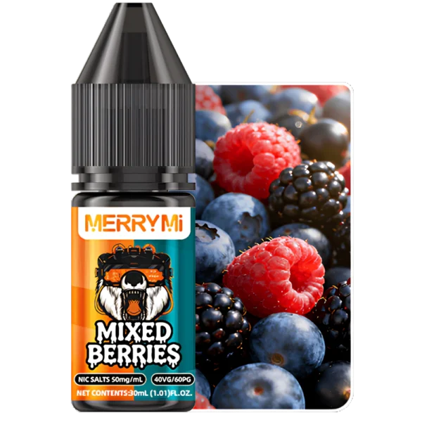 E-liquid Mixed Berries 30ml o mocy 5%. Owocowy płyn do e-papierosa będący mieszanką różnorodnych jagód.