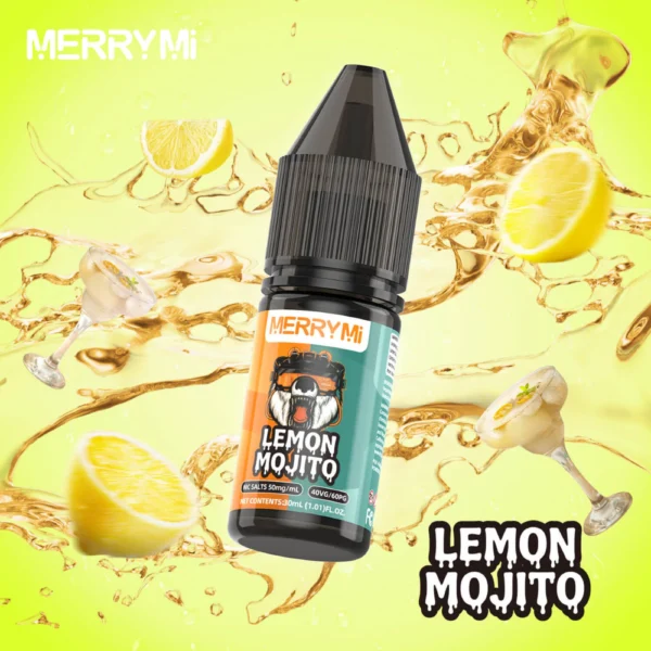 Butelka e-liquidu Lemon Mojito 30ml 5%. Orzeźwiający płyn do e-papierosów o smaku drinka mojito z cytryną i miętą.
