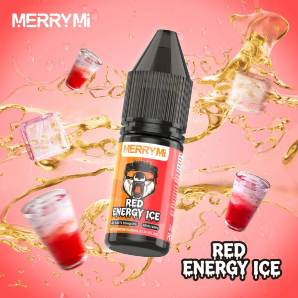 Butelka e-liquidu Red Energy Ice 30ml o mocy 5%. Płyn do e-papierosa o smaku napoju energetycznego z chłodzikiem.